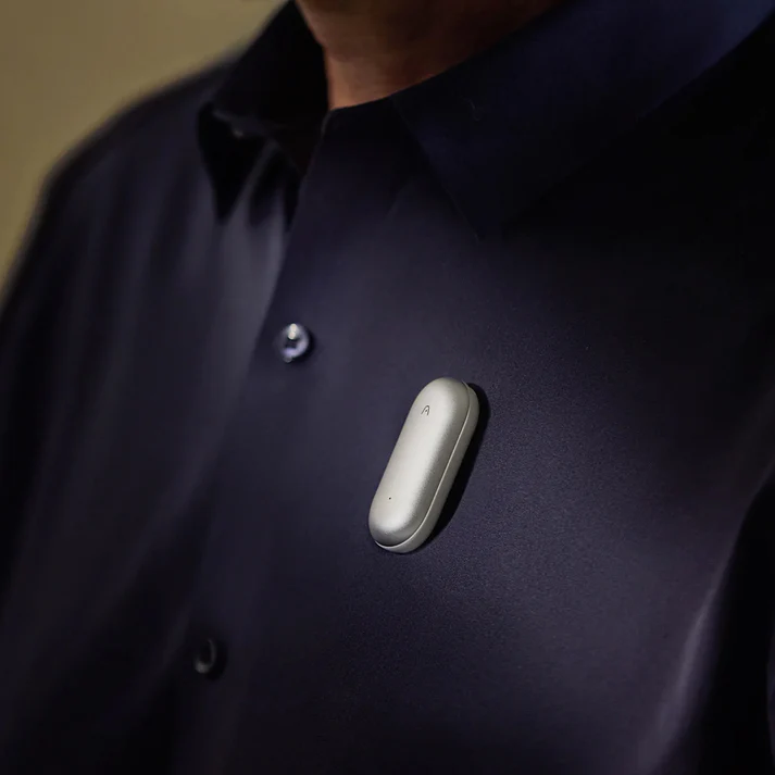 PLAUD NotePin Lunar Silver AI Voice Recorder