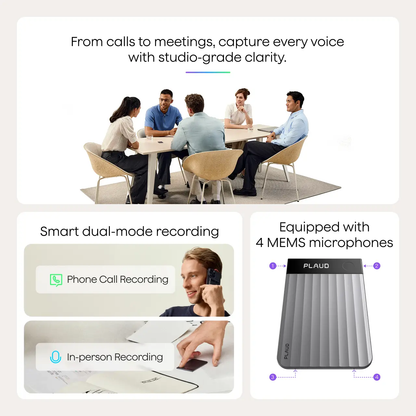 PLAUD Note Pro Silver AI Voice Recorder