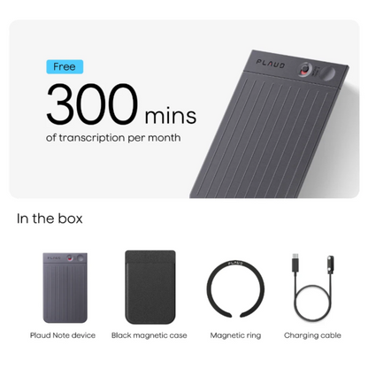 PLAUD NOTE ChatGPT Empowered AI Voice Recorder Black