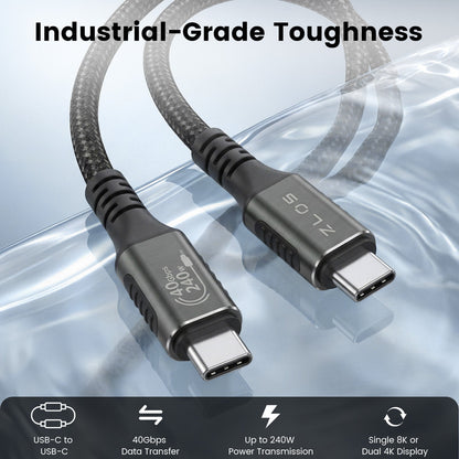 ZLOS ZC06 240W USB-C to USB-C Thunderbolt 4 Cable – 1m