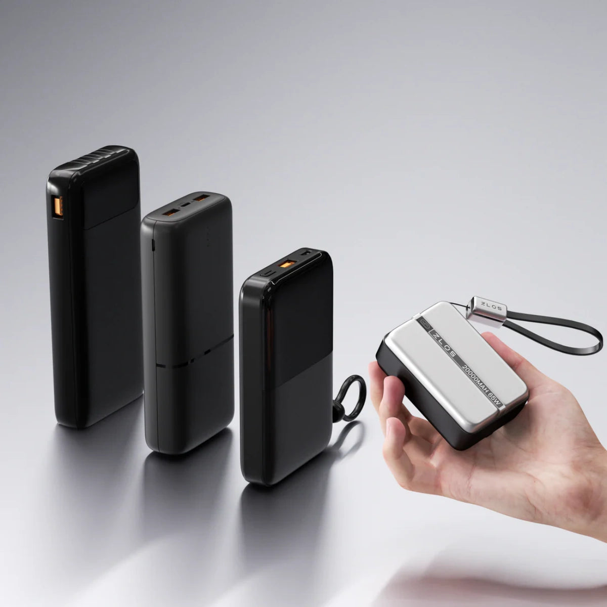 ZLOS MA20 20000mAh Power Bank 65W with Lanyard Integrated Cable