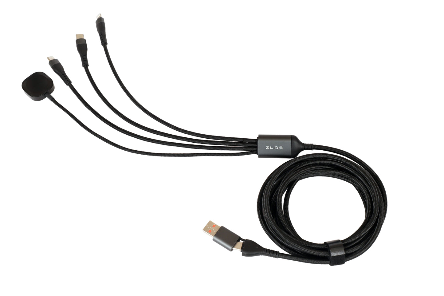 ZLOS ZC09 Two(C+A) to Four(C+L+Micro+Watch) braided data charging cable