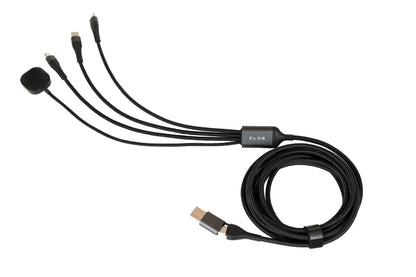 ZLOS ZC09 Two(C+A) to Four(C+L+Micro+Watch) braided data charging cable