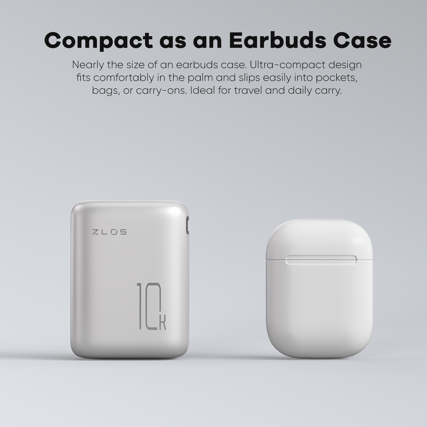 ZLOS MT10 10000mAh Mini Power Bank 22.5W with Lanyard Integrated Cable