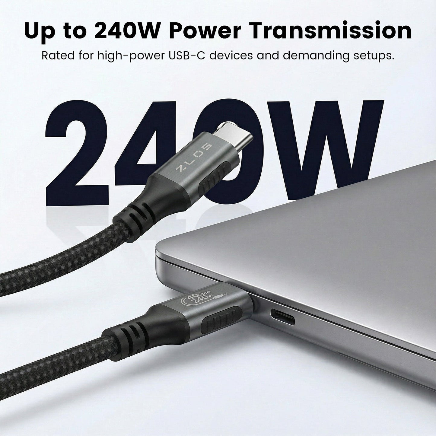 ZLOS ZC06 240W USB-C to USB-C Thunderbolt 4 Cable – 1m