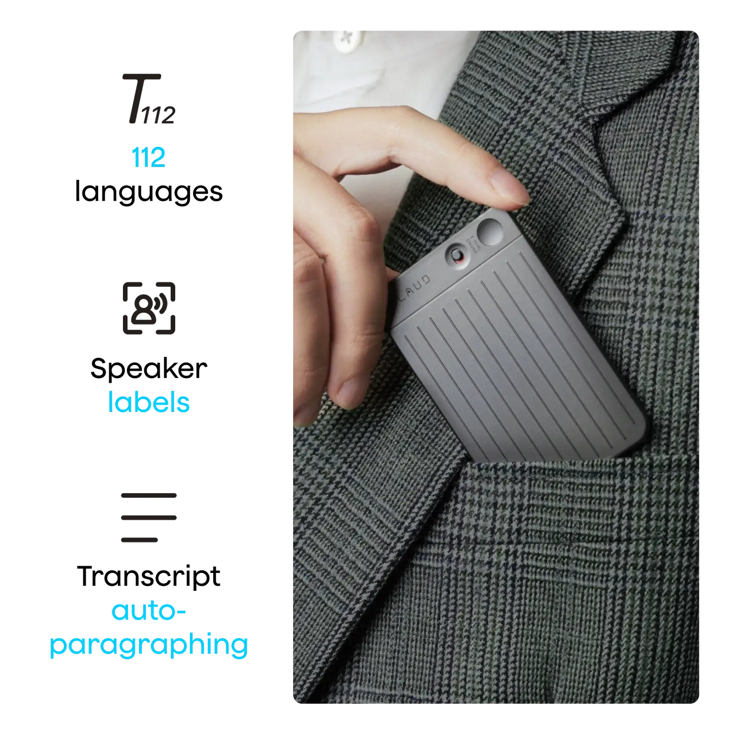 PLAUD NOTE ChatGPT Empowered AI Voice Recorder Black