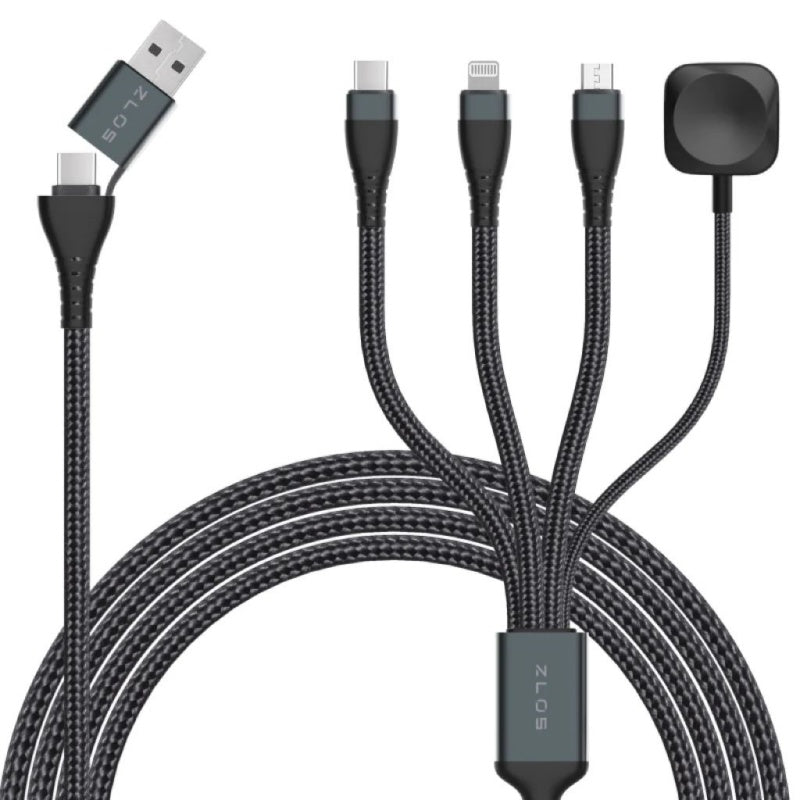 ZLOS ZC09 Two(C+A) to Four(C+L+Micro+Watch) braided data charging cable