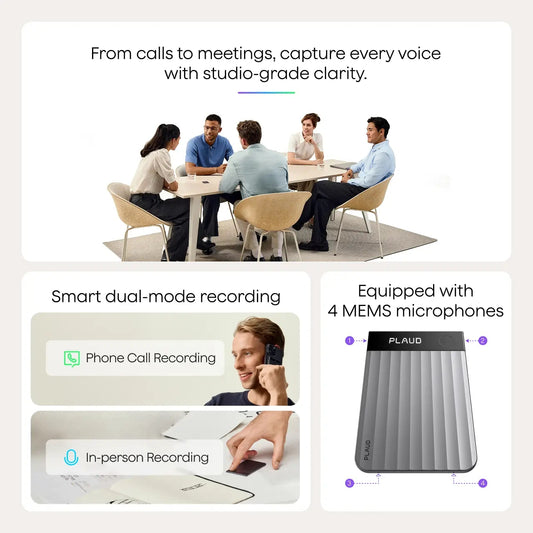 PLAUD Note Pro Silver AI Voice Recorder
